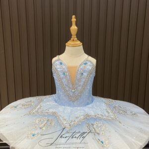 blue dance performance skirt