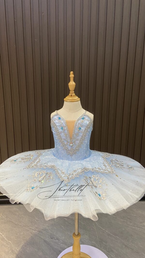 blue dance performance skirt